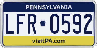 PA license plate LFR0592