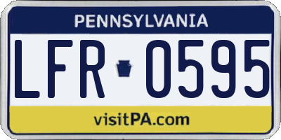 PA license plate LFR0595