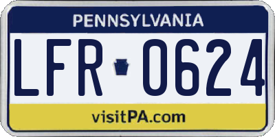 PA license plate LFR0624