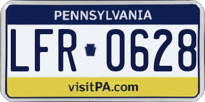 PA license plate LFR0628
