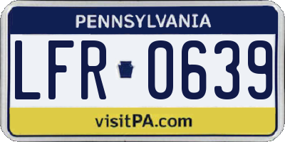 PA license plate LFR0639
