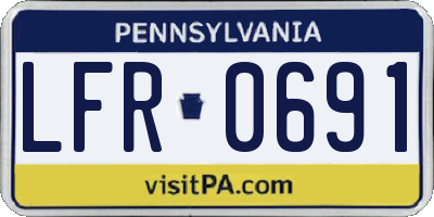 PA license plate LFR0691