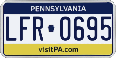 PA license plate LFR0695