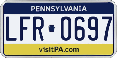 PA license plate LFR0697