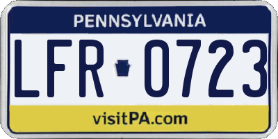 PA license plate LFR0723