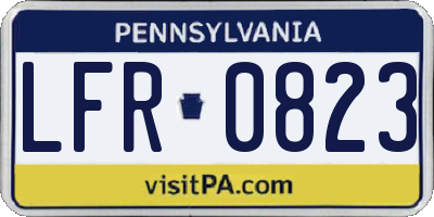 PA license plate LFR0823