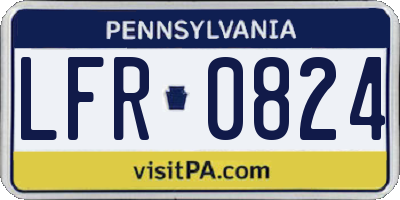 PA license plate LFR0824