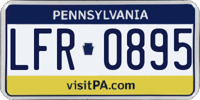 PA license plate LFR0895
