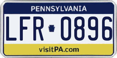 PA license plate LFR0896