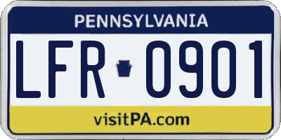 PA license plate LFR0901