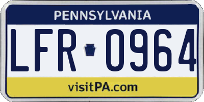 PA license plate LFR0964