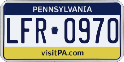 PA license plate LFR0970