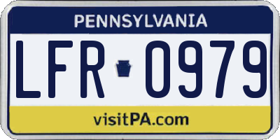 PA license plate LFR0979