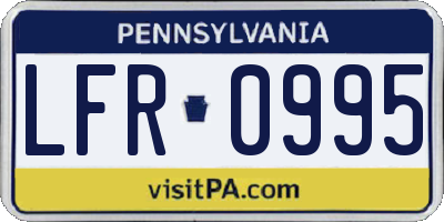PA license plate LFR0995