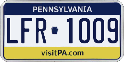 PA license plate LFR1009