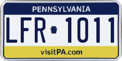 PA license plate LFR1011