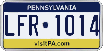 PA license plate LFR1014