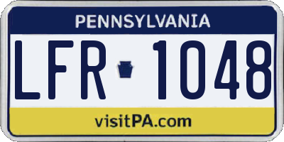PA license plate LFR1048