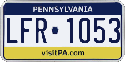 PA license plate LFR1053