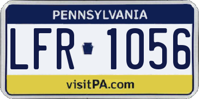 PA license plate LFR1056