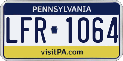 PA license plate LFR1064
