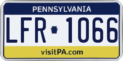 PA license plate LFR1066