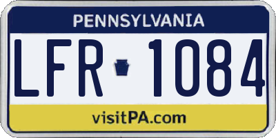PA license plate LFR1084