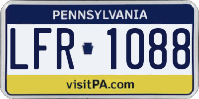 PA license plate LFR1088