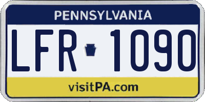 PA license plate LFR1090