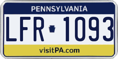 PA license plate LFR1093