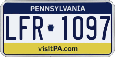 PA license plate LFR1097