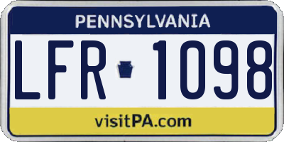PA license plate LFR1098