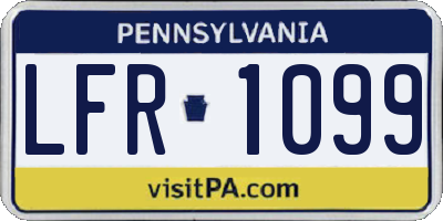 PA license plate LFR1099