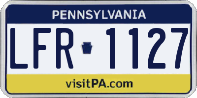 PA license plate LFR1127