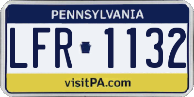PA license plate LFR1132