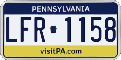 PA license plate LFR1158