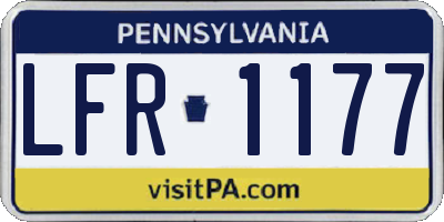 PA license plate LFR1177