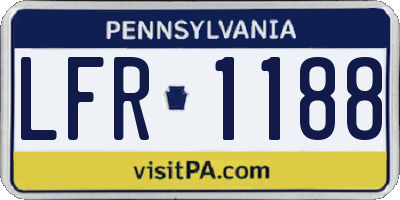 PA license plate LFR1188