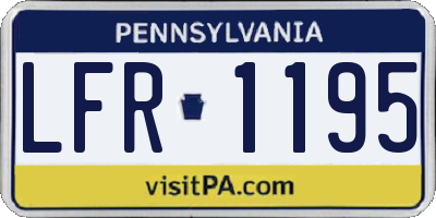PA license plate LFR1195