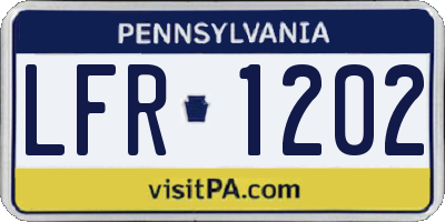 PA license plate LFR1202