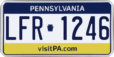 PA license plate LFR1246