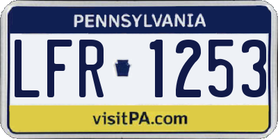 PA license plate LFR1253