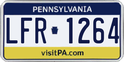PA license plate LFR1264