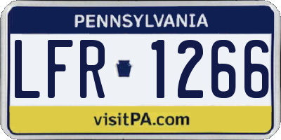 PA license plate LFR1266