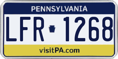 PA license plate LFR1268