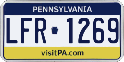 PA license plate LFR1269