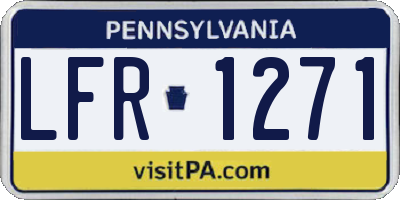 PA license plate LFR1271