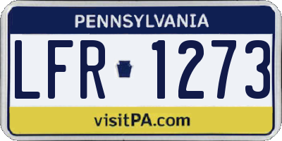 PA license plate LFR1273