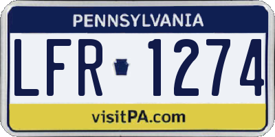 PA license plate LFR1274