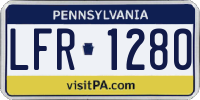 PA license plate LFR1280